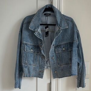 Missguided Distressed Blue Jean Jacket